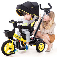 Babyjoey 新款Babyjoey儿童三轮车小孩脚踏车宝宝1-3-5岁婴儿坐躺双向推车