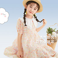 JELLYBABY 儿童衣服宝宝时髦雪纺裙小女孩裙子夏装女童韩版连衣裙