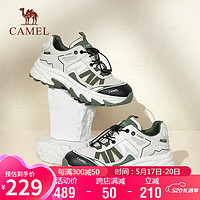 CAMEL 骆驼 老爹鞋女户外休闲撞色拼接轻量厚底运动鞋 L24S283054 米/银 35