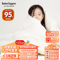 Interlagos 日本进口儿童羽绒被 95%白鹅绒冬被 单人学生静音被子加厚被芯 儿童鹅绒被(95%白鹅绒) 120x150cm