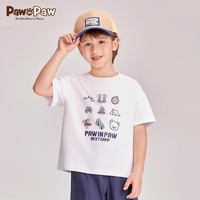 PawinPaw小熊童装24夏男女童印花圆领短袖T恤纯棉 粉红色/25 110