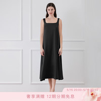 MANITO/曼尼陀 Grace 连衣裙飘带背心长裙桑蚕丝连衣裙春夏度假 经典黑 M