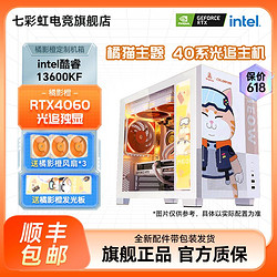 COLORFUL 七彩虹 i5 13600KF/RTX4060橘影橙台式电脑游戏主机DIY橘猫整机