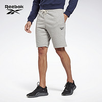 Reebok 锐步 官方男子SHORT经典LOGO训练健身系带运动五分短裤 GJ0557 A/XS