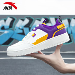 anta安踏板鞋男2024夏季新款官网旗舰空军一号皮面休闲鞋男生低帮板鞋