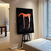 FACAI 法彩 意式极简抽象红色骏马客厅沙发装饰画高级感创意入户玄关走廊挂画