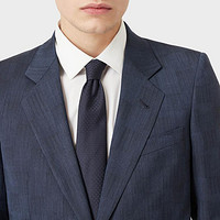 EMPORIO ARMANI 2024年春夏新品 阿玛尼男式简约时尚休闲商务格纹箭头形领带