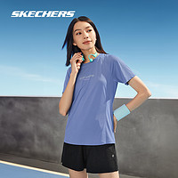 SKECHERS 斯凯奇 2024新品运动T恤男女款圆领短袖吸湿速干透气舒适