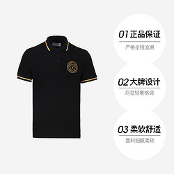 VERSACE 范思哲 男士翻领短袖夏季百搭时尚气质短袖POLO衫