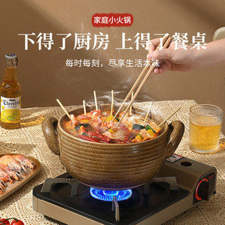 DROOLU 陆博士日式无釉粗土砂锅家用煲仔饭汤耐高温燃气电陶炉