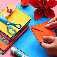 米粒鼠 折纸a4儿童手工制作材料包【10*10厘米】10色折纸 100张