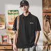 玩爆街区（cruel street）美式重磅纯棉白色POLO衫