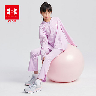 安德玛（Under Armour）儿童女童运动上衣2024套头衫长袖T恤 紫色 165cm