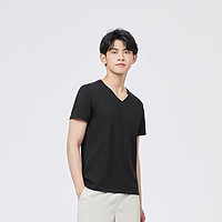 百亿补贴：Semir 森马 短袖T恤男夏季新款V领上衣韩版潮流修身纯色打底衫青少年