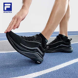 FILA 斐乐男鞋 SPD PANTHER 2路跑鞋2024夏季玄豹鞋 黑-BK 39