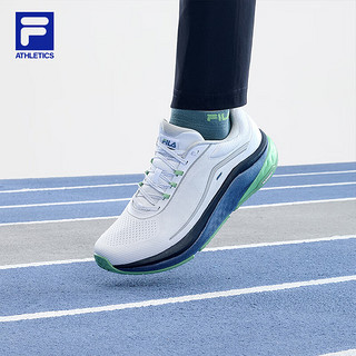 FILA 斐乐男鞋 SPD PANTHER 2路跑鞋2024夏季玄豹鞋 斐乐白/灰蒙绿-WG 45