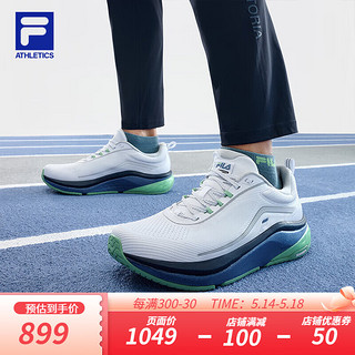 FILA 斐乐男鞋 SPD PANTHER 2路跑鞋2024夏季玄豹鞋 斐乐白/灰蒙绿-WG 42.5