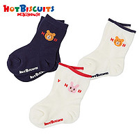 HOT BISCUITS MIKIHOUSE MIKIHOUSE宾斯熊婴幼儿棉袜中筒袜HOTBISCUITS