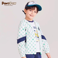 PawinPaw卡通小熊童装24夏季新款男童儿童连帽满印防服晒 Green绿色/40 1