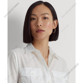 Polo Ralph Lauren女士长袖衬衫棉质白衬衫基本款通勤衣橱160178 XL