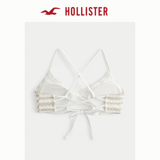 HOLLISTER24夏季辣妹泳装露背钩U领比基尼上装女KI311-4073 白色条纹 XXS