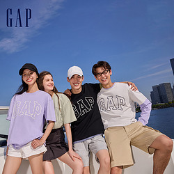 Gap 盖璞 男女装新款纯棉字母logo圆领短袖T恤