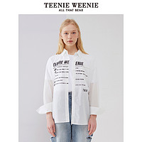 TEENIE WEENIE TeenieWeenie小熊奥莱长袖衬衫设计感衬衣女韩版通勤春装上衣