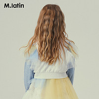 M.Latin 马拉丁 商场同款马拉丁童装女大童毛衣夏装新款撞色拼接长袖开衫