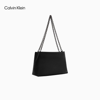 Calvin Klein女包24早秋小众ck金属字母链条梯形单肩腋下包托特包DH3672 UB1-太空黑 OS