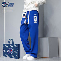 GAVK NASA GAVK裤子男款春季高街潮牌直筒黑色宽松春运动卫裤休闲长裤
