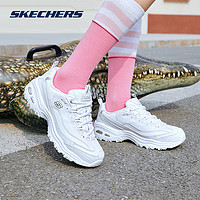 SKECHERS 斯凯奇 女鞋官方旗舰店冬季款熊猫鞋厚底老爹鞋运动鞋休闲鞋小白鞋