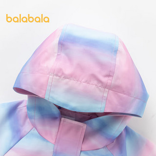 巴拉巴拉童装宝宝外套女童春秋儿童加绒上衣 紫色调00377 100cm