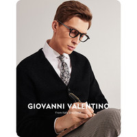 卓凡尼·卓凡尼·华伦天奴 GIOVANNI VALENTINO（GIOVANNI ）含绵羊毛黑色休闲针织开衫男装秋冬季 黑色