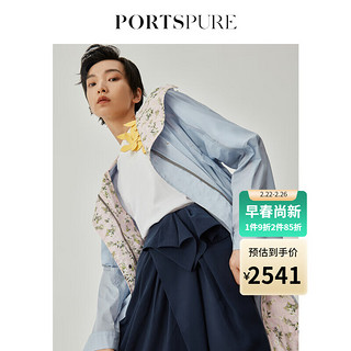 PORTSPURE宝姿年春夏女装长袖长风衣 PURIST BLUE MIX 36