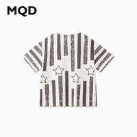 马骑顿（MQD）MQD男大童24夏新款潮酷休闲星星短袖T恤