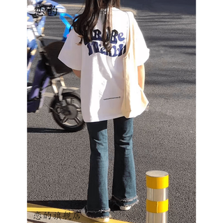 恋的 100%纯棉 白色 均码 女士T恤