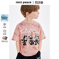 Mini Peace [凉感抑菌]太平鸟|菲力猫联名合作系列儿童短袖T恤衫夏装男女宝潮