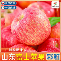 百亿补贴：御品一园 正宗山东烟台苹果红富士精品彩箱新鲜水果苹果5斤