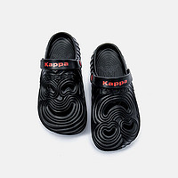 Kappa 卡帕 Kids卡帕2024夏季洞洞鞋舒适 黑色 单层  28-29