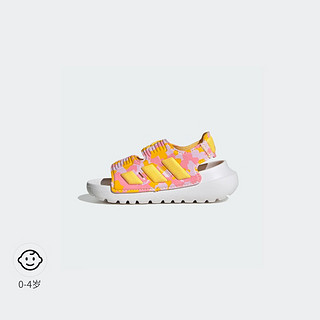 adidas ALTASWIM 2.0印花魔术贴休闲凉鞋婴童阿迪达斯轻运动 粉色/黄色 21码