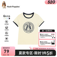 暇步士（Hush Puppies）童装2024男女大童夏季新款抑菌蒸呢亲肤舒适云感活力短袖