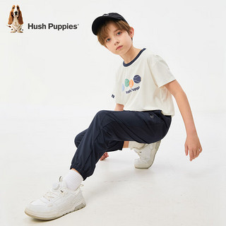 暇步士（Hush Puppies）童装儿童男大童2024夏季吸湿速干清爽透气亲肤薄梭织长裤 藏蓝 150cm