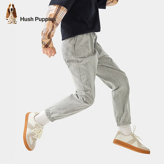 暇步士（Hush Puppies）童装儿童男童2024春夏季绵柔精梳棉汗布舒适透气时尚针织长裤 花灰 110cm