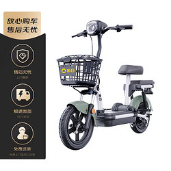 SUNRA 新日 新国标电动车小卡迪48V12Ah铅酸电池代步助力自行车烟灰绿