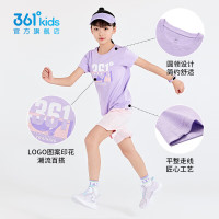 361° 女童短袖针织衫夏季新款T恤中大童儿童上衣