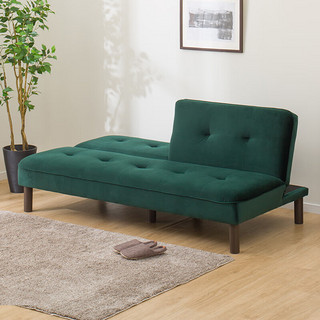 NITORI宜得利家居 家具 沙发客厅现代简约日式软包靠座布艺沙发 沙发床 绿色