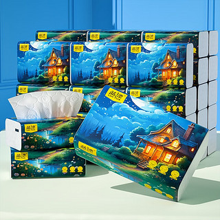星空系列抽纸卫生纸巾4D压花面巾纸 5层 260张 12包
