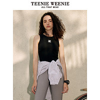 TEENIE WEENIE TeenieWeenie小熊吊带背心打底衫白色T恤内搭凉感短款上衣休闲女