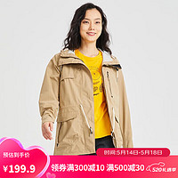 DECATHLON 迪卡侬 外套女秋冬夹克冲锋防水防风衣风衣夹克ODT2奶咖色2XS 4666407