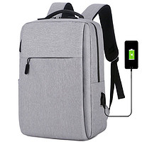 OTHER MOO 其他家 大容量商务电脑包双肩背包15.6寸笔记本包男女商务双背包 灰色 15.6英寸